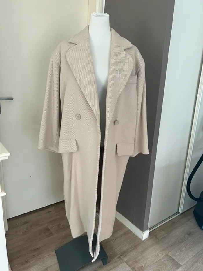 Yves Saint-Laurent, variations manteau, caban beige, crème - photo numéro 5