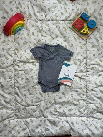 body manches courtes rayé marine et blanc 1 mois ouverture devant kiabi