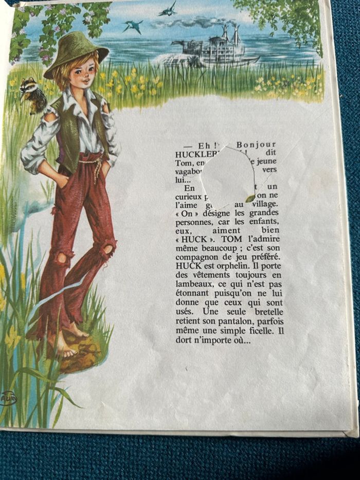 Livre ancien Tom Sawyer et le trésor éditions Hemma album vintage carton satisfaisant - photo numéro 4