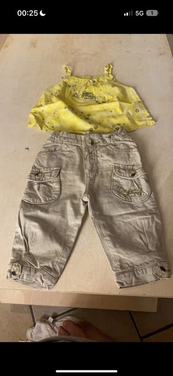 Ensemble la compagnie des petits -Pantalon -Debardeur 12 mois