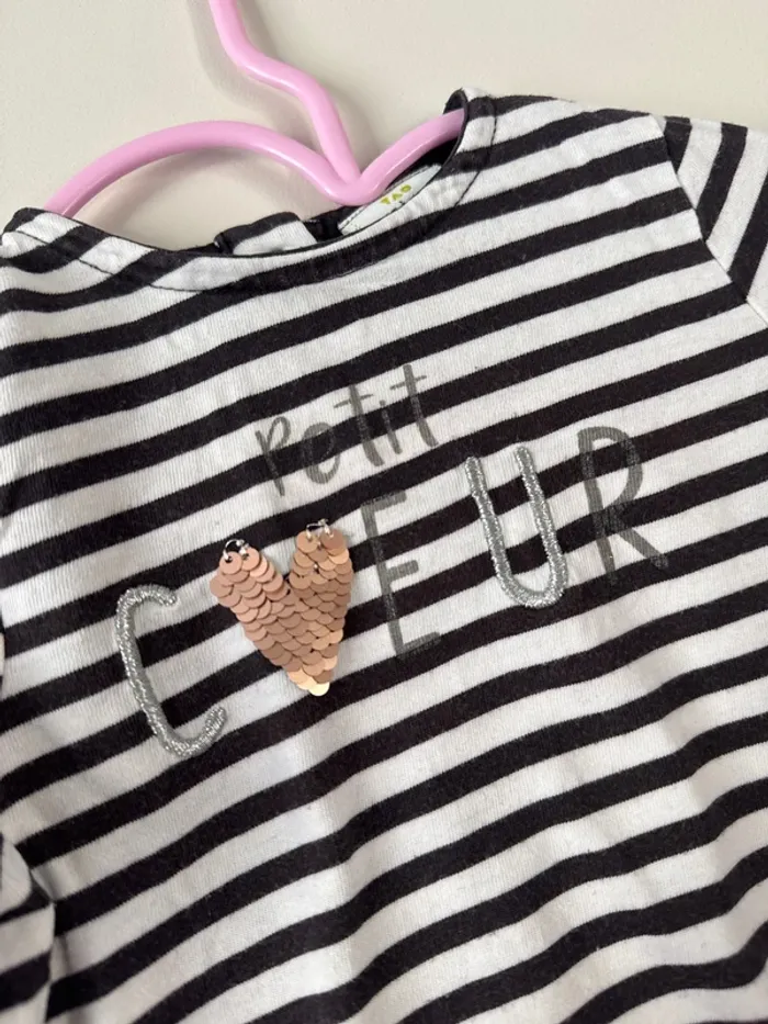 👚 haut manche longue - bébé fille / 6 mois - 68 cm - tape à l’œil - bon état - 109% coton - photo numéro 4