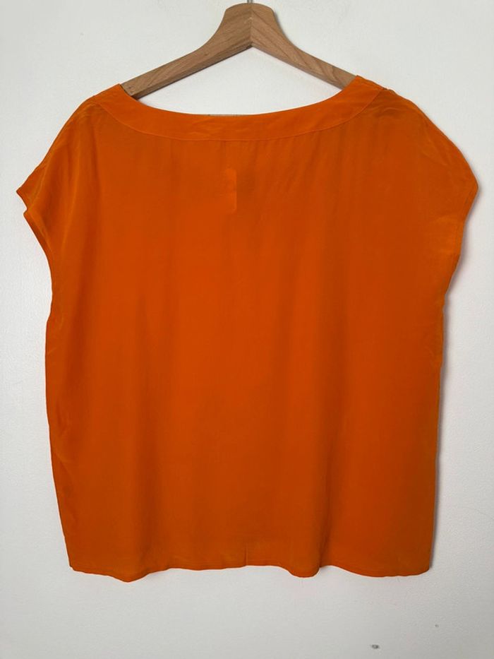 🌸Top en soie - orange 🌸 - photo numéro 5