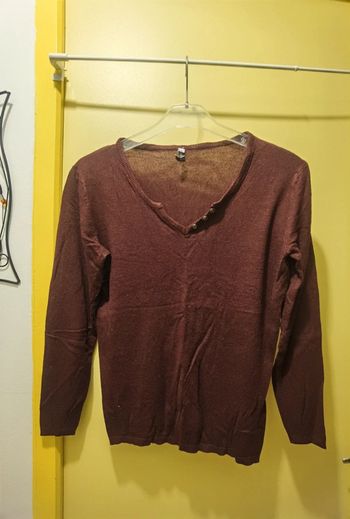 Pull bordeau/marron/violine