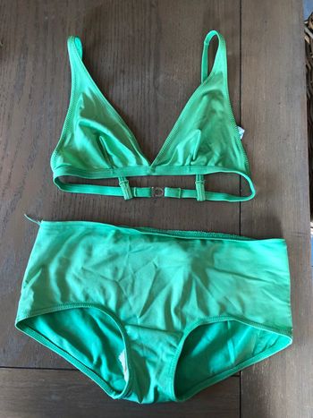 Maillot de bain vintage vert pomme