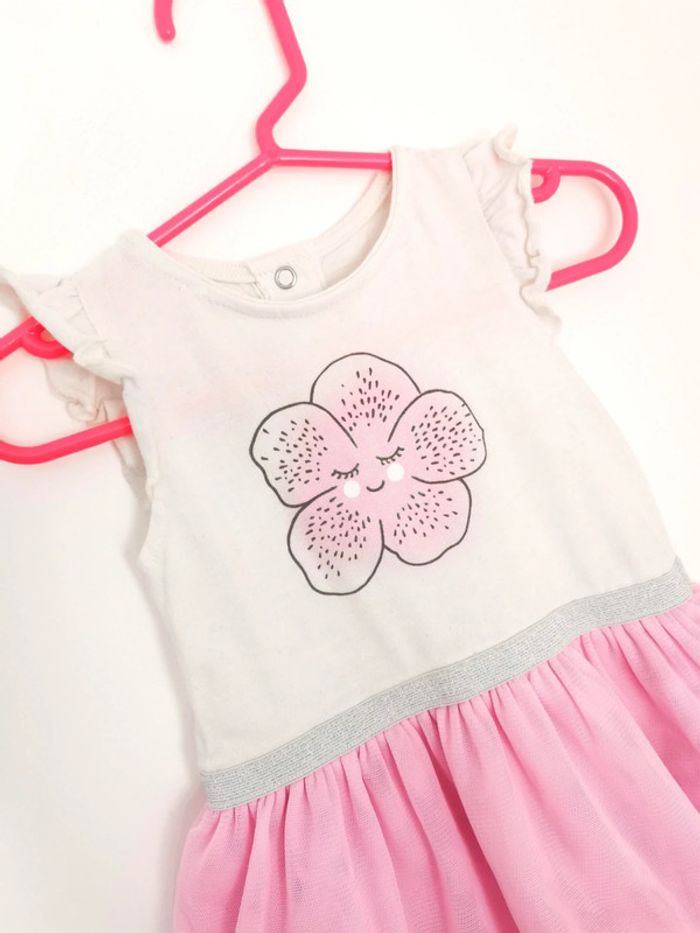 Robe tunique tulle fleur - photo numéro 2