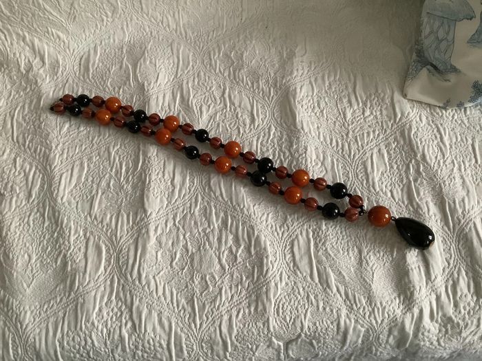 Sautoir bois et résine