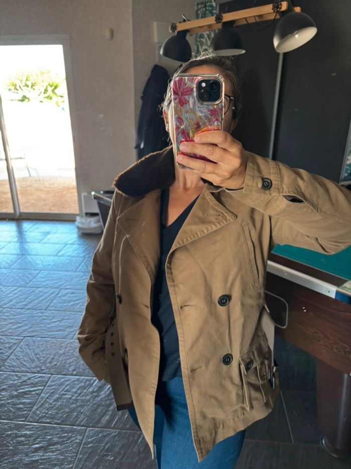 Trench camel taille 4 toute saison avec sa doublure amovible Comptoirs des cotonniers taille 40 - photo numéro 5