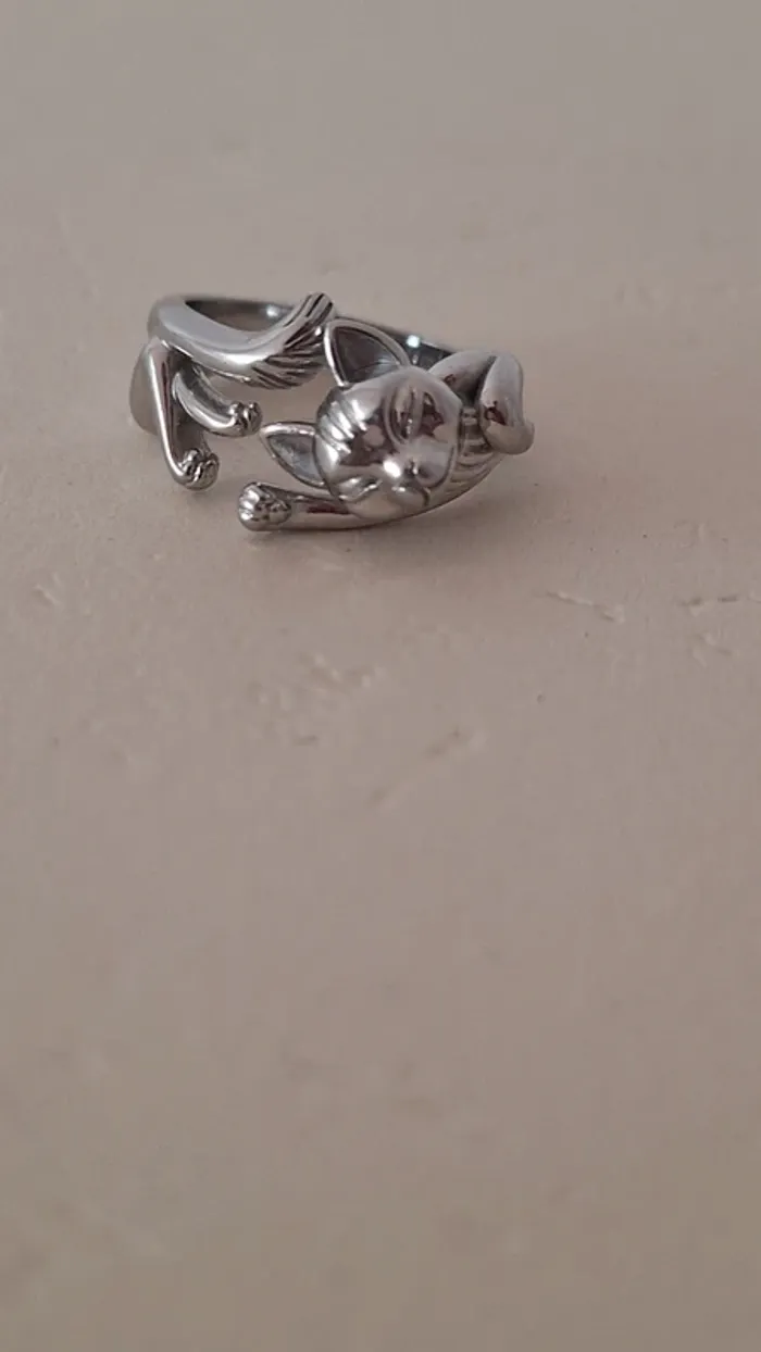 🐱 Bague en argent 925 motif chat 🐱 - photo numéro 9