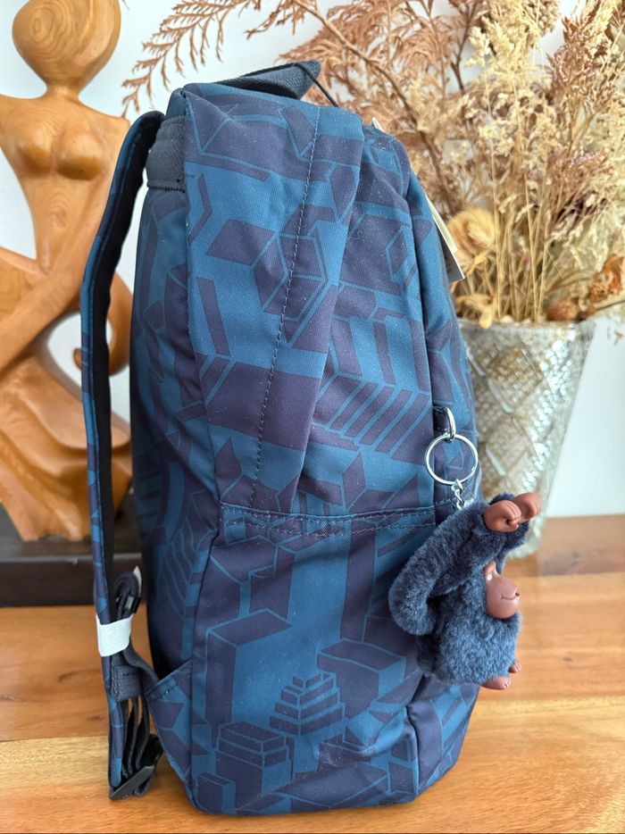 Cartable sac à dos Kipling Emery Building bleu marine neuf - photo numéro 4