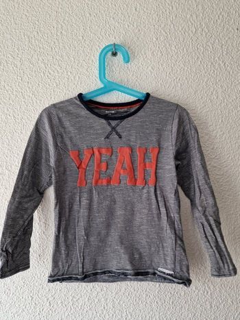 tee-shirt gris rayer Kiabi