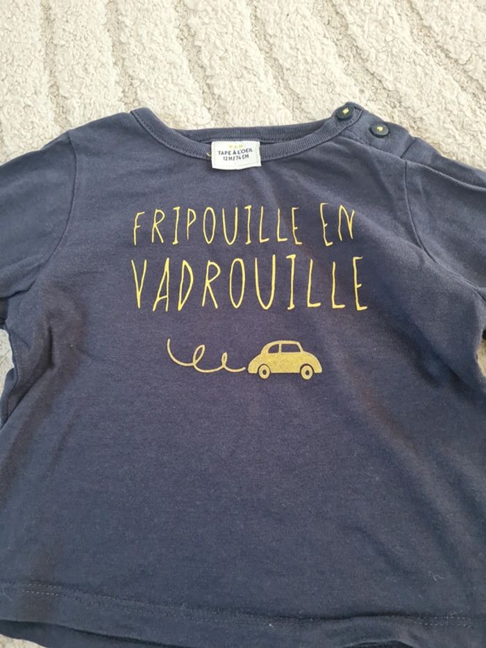 Tee shirt manches longues 12 mois - photo numéro 2