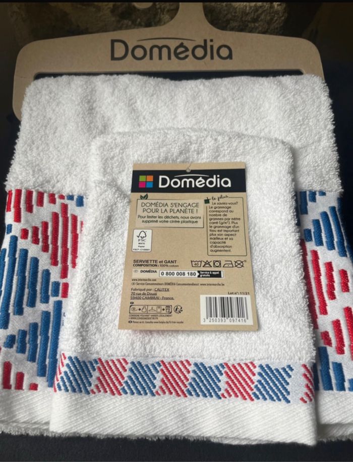 Serviette et gant Domedia neuf - photo numéro 6