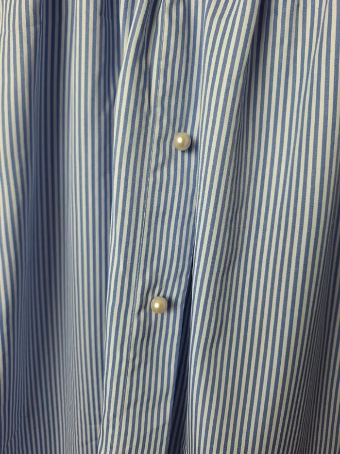 Robe rayée bleue et blanches manches ajourees 38 - photo numéro 2