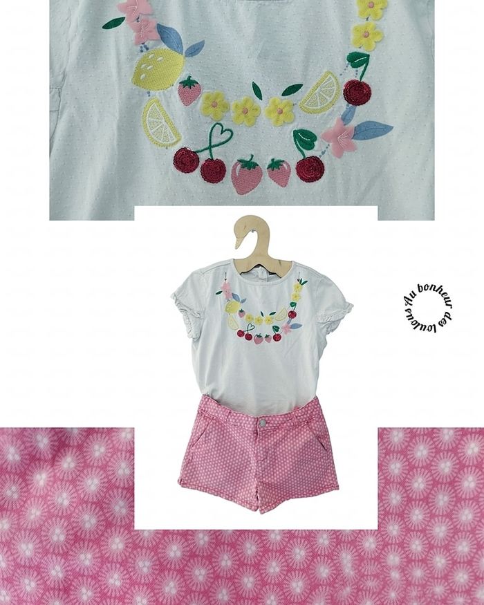 10 ans ensemble été teeshirt sergent major et short Okaïdi