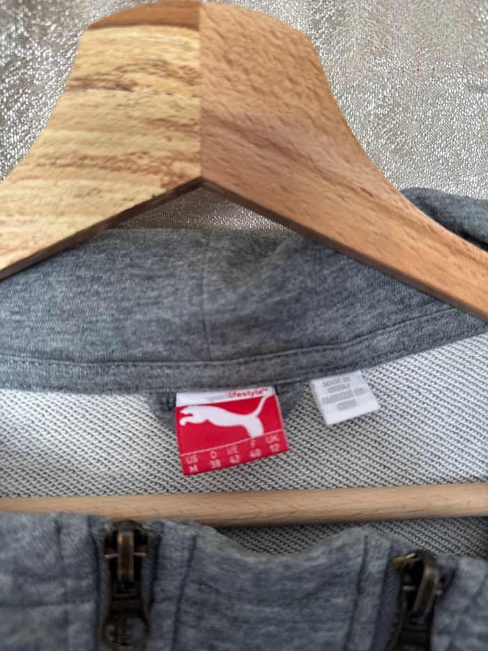 Veste à capuche zippée Puma Femme – Taille M – Gris chiné – Très bon état - photo numéro 8