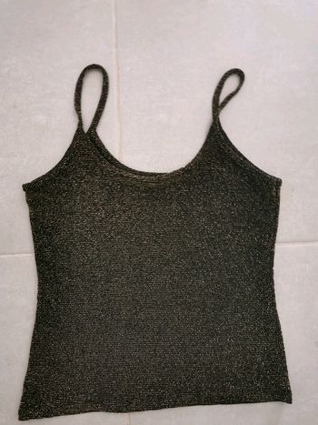 Top noir et doré elasthane 36
