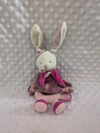 Doudou hochet Lapin Cerise