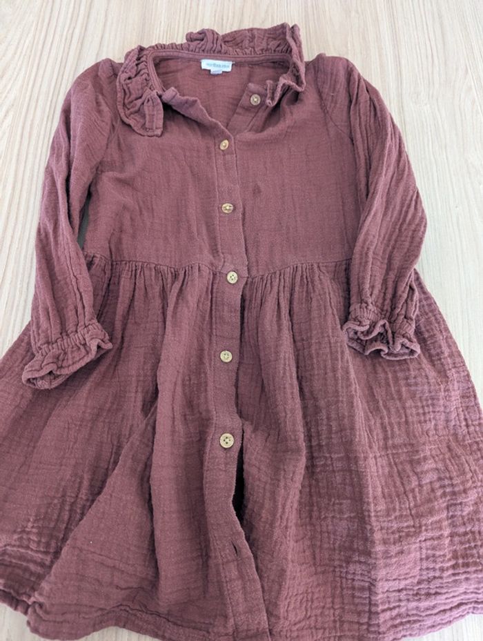 Robe marron, 4 ans Vertbaudet