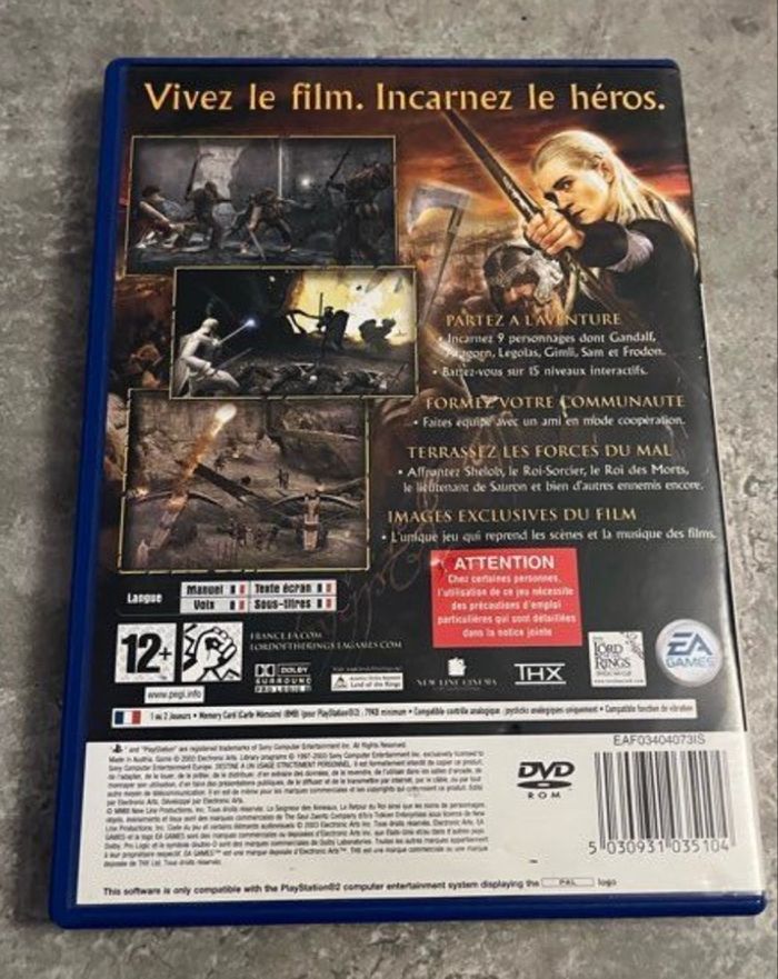 PS2 - Le Seigneur des Anneaux Le Retour du Roi - photo numéro 5