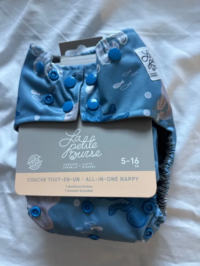 Couche lavable neuve la petite ourse 5-16kg