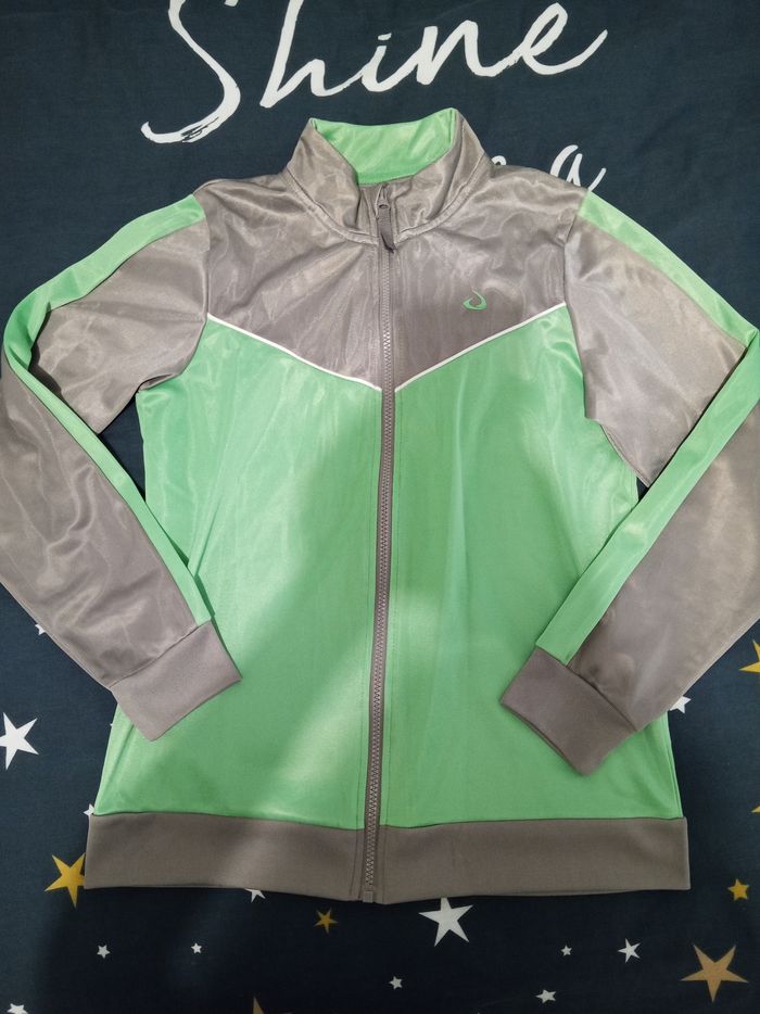 Veste "gris/vert menthe" _ 13/14 ans