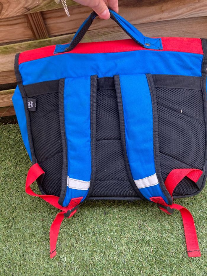 Cartable foot FFF France 2 étoiles écolier primaire rouge bleu - photo numéro 2
