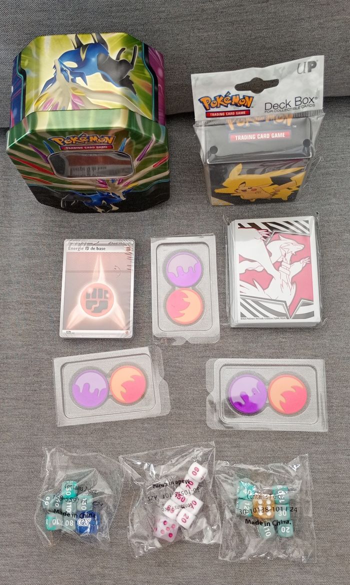Lot Accessoires pokémon Scellé. Boite à deck Ultra Pro+ sleeve... Fr - photo numéro 2