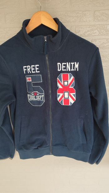 Polaire zippé t 14 ans bleu marine 