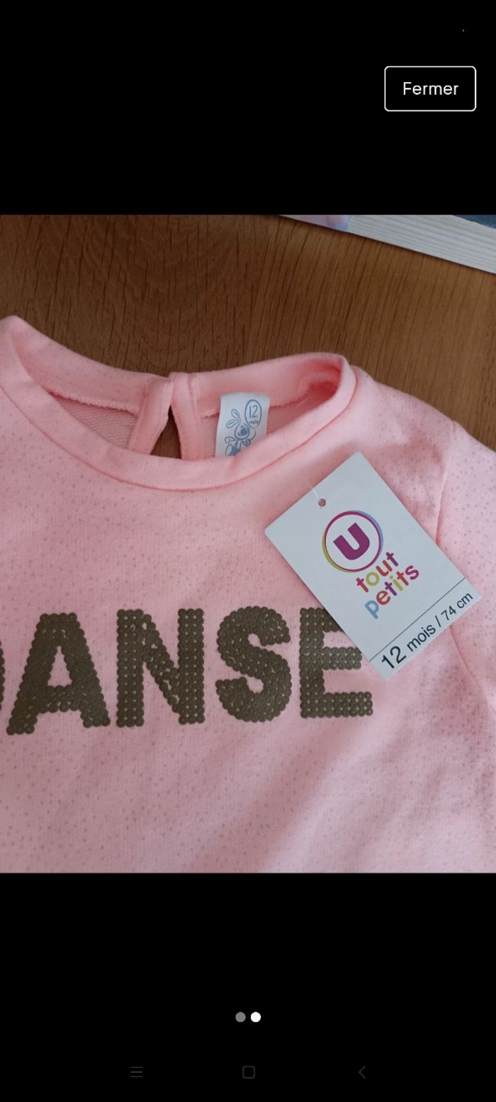 Robe tunique taille 1 an neuve avec étiquette - photo numéro 2