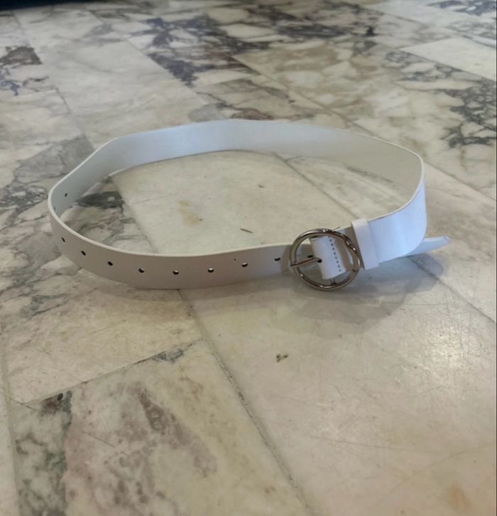 Ceinture blanc et argent – Taille unique - Neuve sans étiquette - photo numéro 2