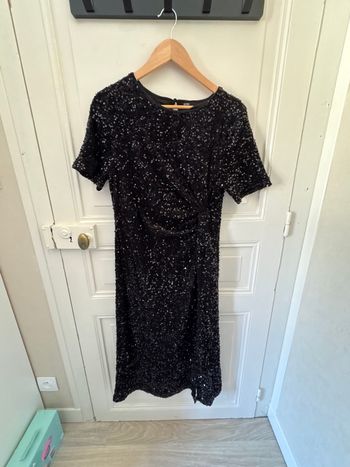 Robe maternité noire à sequin 