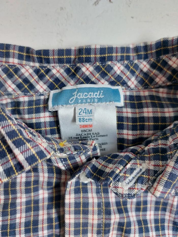Chemise à carreaux Jacadi Taille 24 mois - photo numéro 3