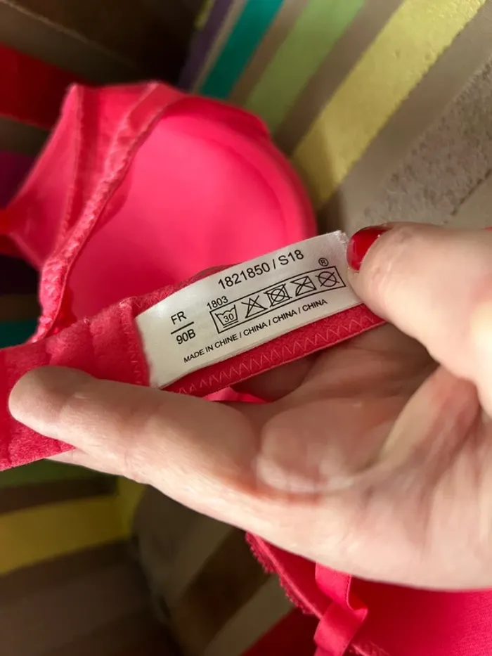 Soutien-gorge, rose, femme 90 B - photo numéro 3
