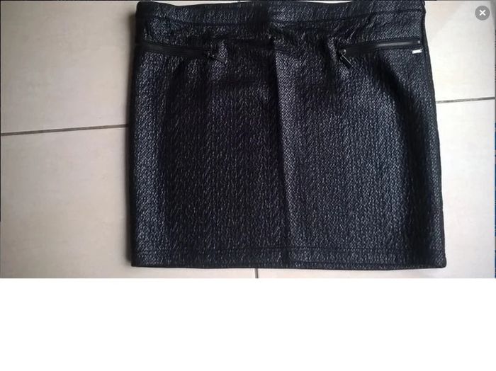 Jupe courte effet croco bleu School Rag T42 - photo numéro 2