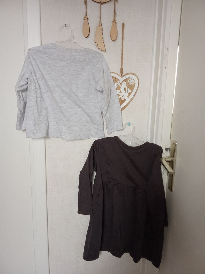 Lot tex 23 mois fille robe et pull manche longue, mi saison - photo numéro 2