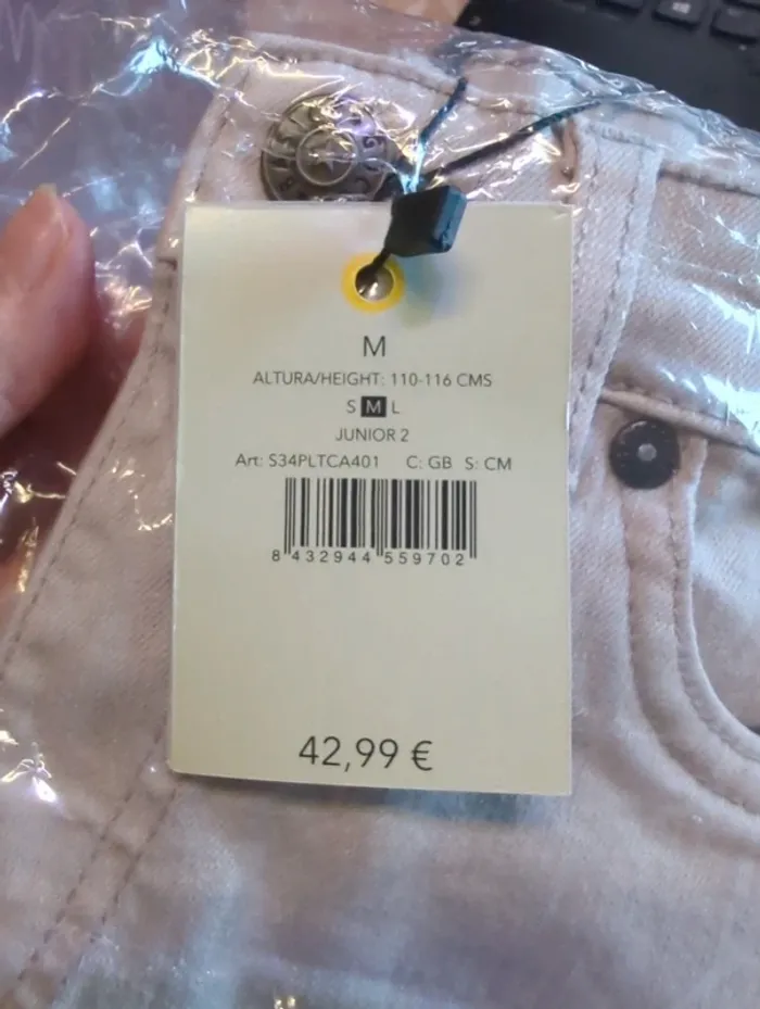 Jean gris très clair Gocco Junior taille M neuf - photo numéro 4