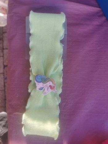 Bandeau vert  licorne