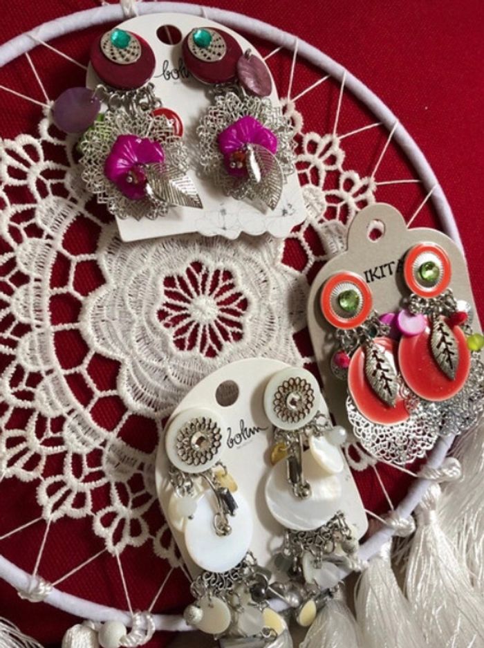 Lot de 3 paire de boucles d’oreilles clips