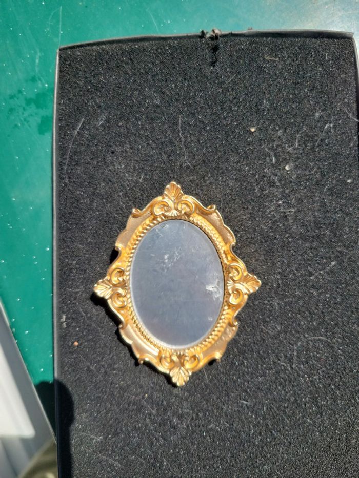 Broche miroir style baroque - photo numéro 3