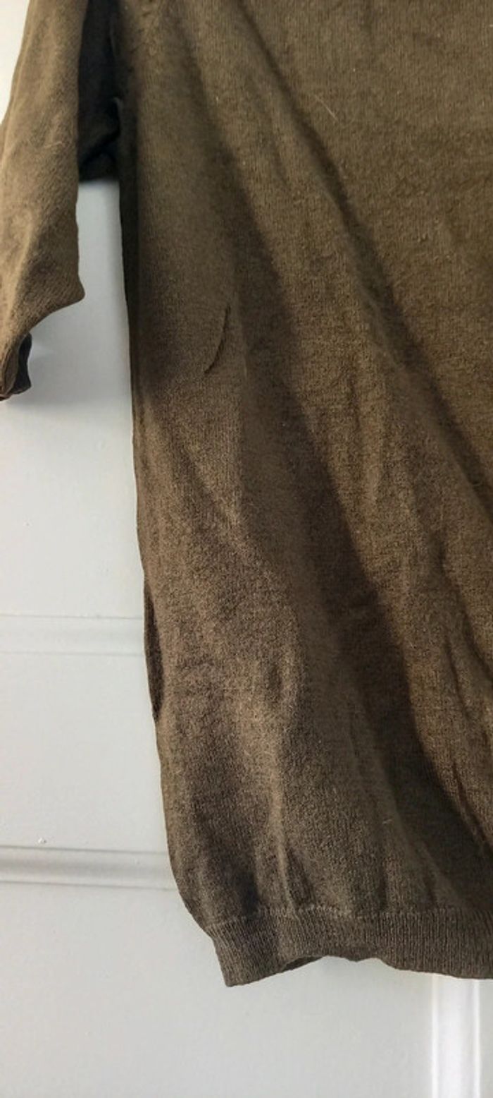 Pull t-shirt manches 3/4 Zara kaki 36 - photo numéro 4