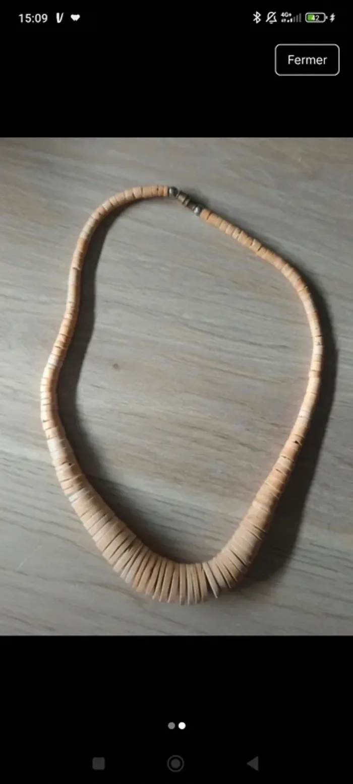Superbe Collier en Bois - Look Rétro et Bohème - photo numéro 2