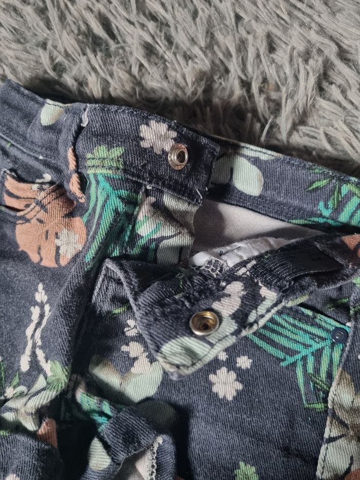 Short en jean à fleurs 3ans - photo numéro 4