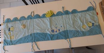 Tour de lit thème mer/poissons