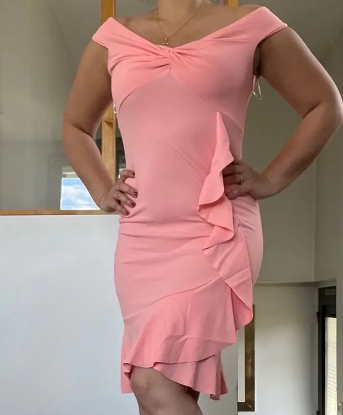Robe de soirée mariage rose Asos - photo numéro 2