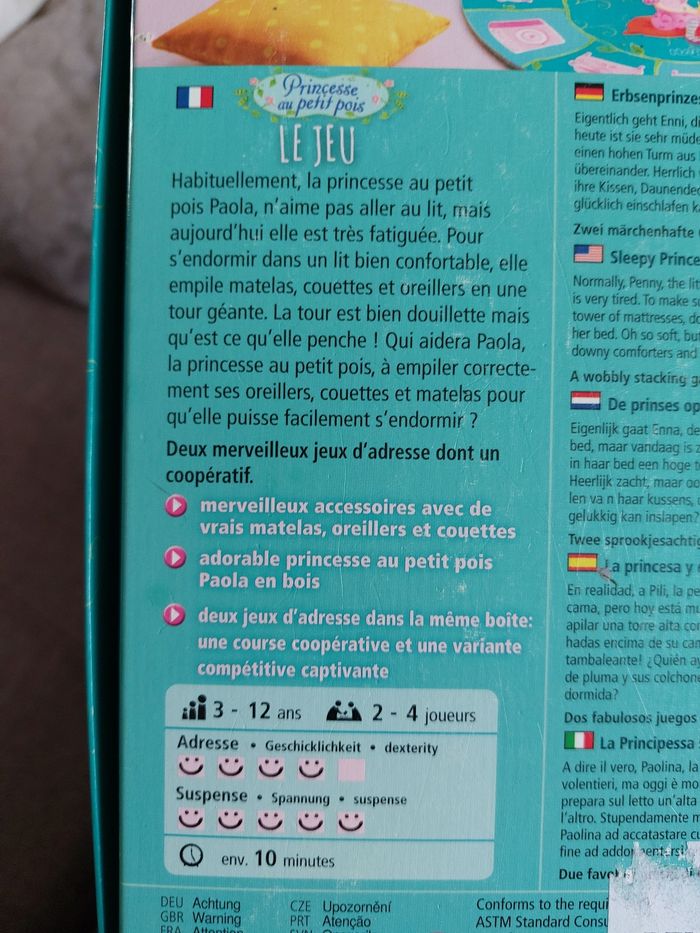 Jeu de société la princesse au petit pois - photo numéro 2