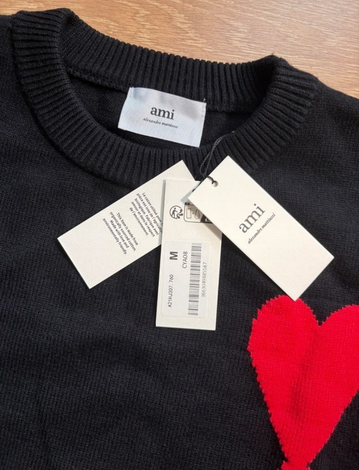 Pull ami paris noir a col rond - photo numéro 7