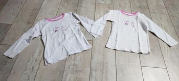 Lot de 2 t-shirts blancs manches longues T24M