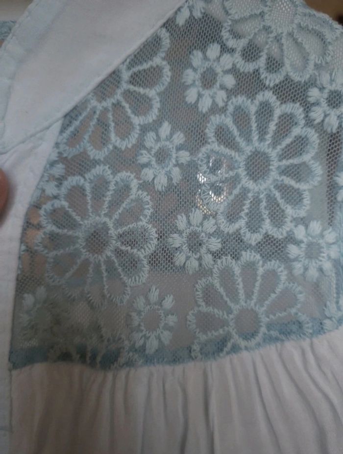 Top /chemise été dentelle fleurie - photo numéro 4