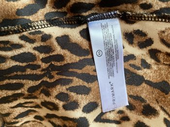 Chemise tunique blouse satiné léopard XS Primark