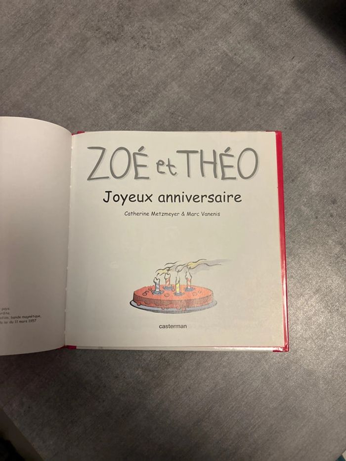Livre Zoé et Théo. Joyeux anniversaire. - photo numéro 2